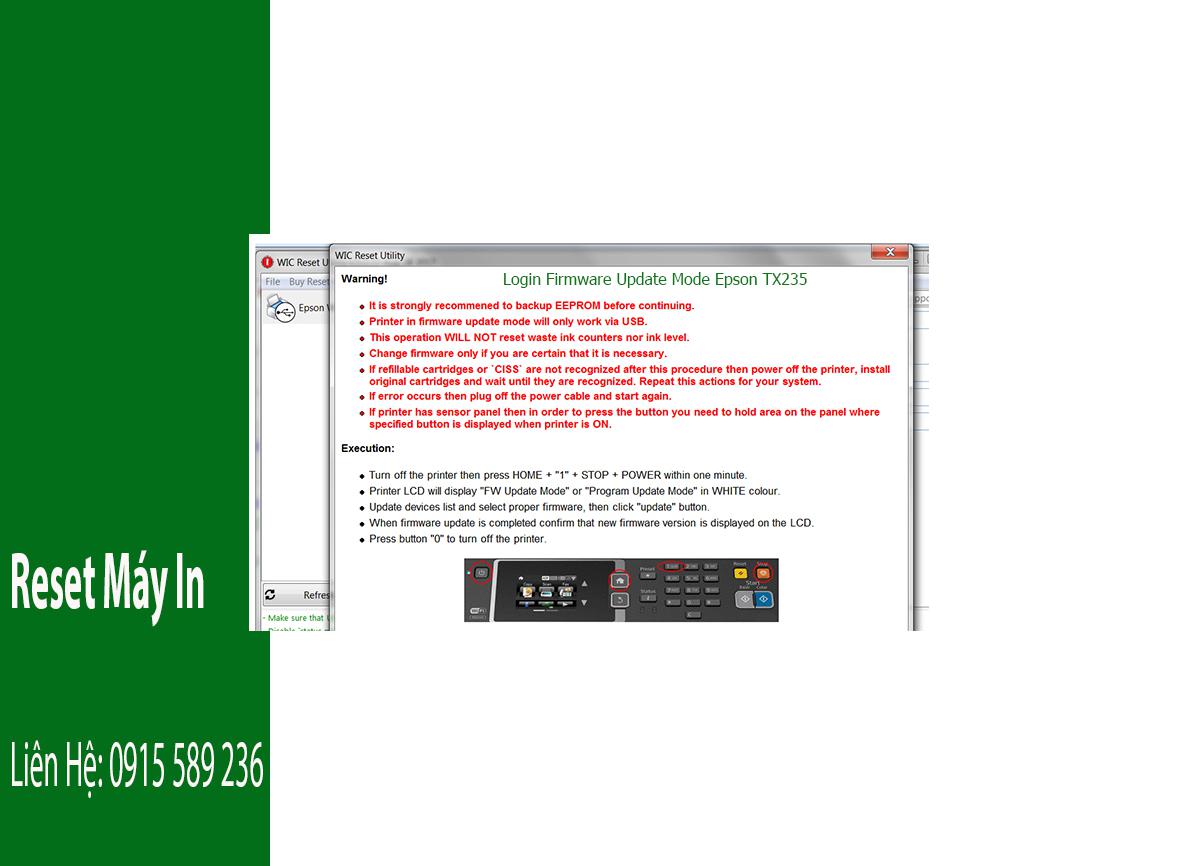 Key Firmware May In Epson TX235 Step 3